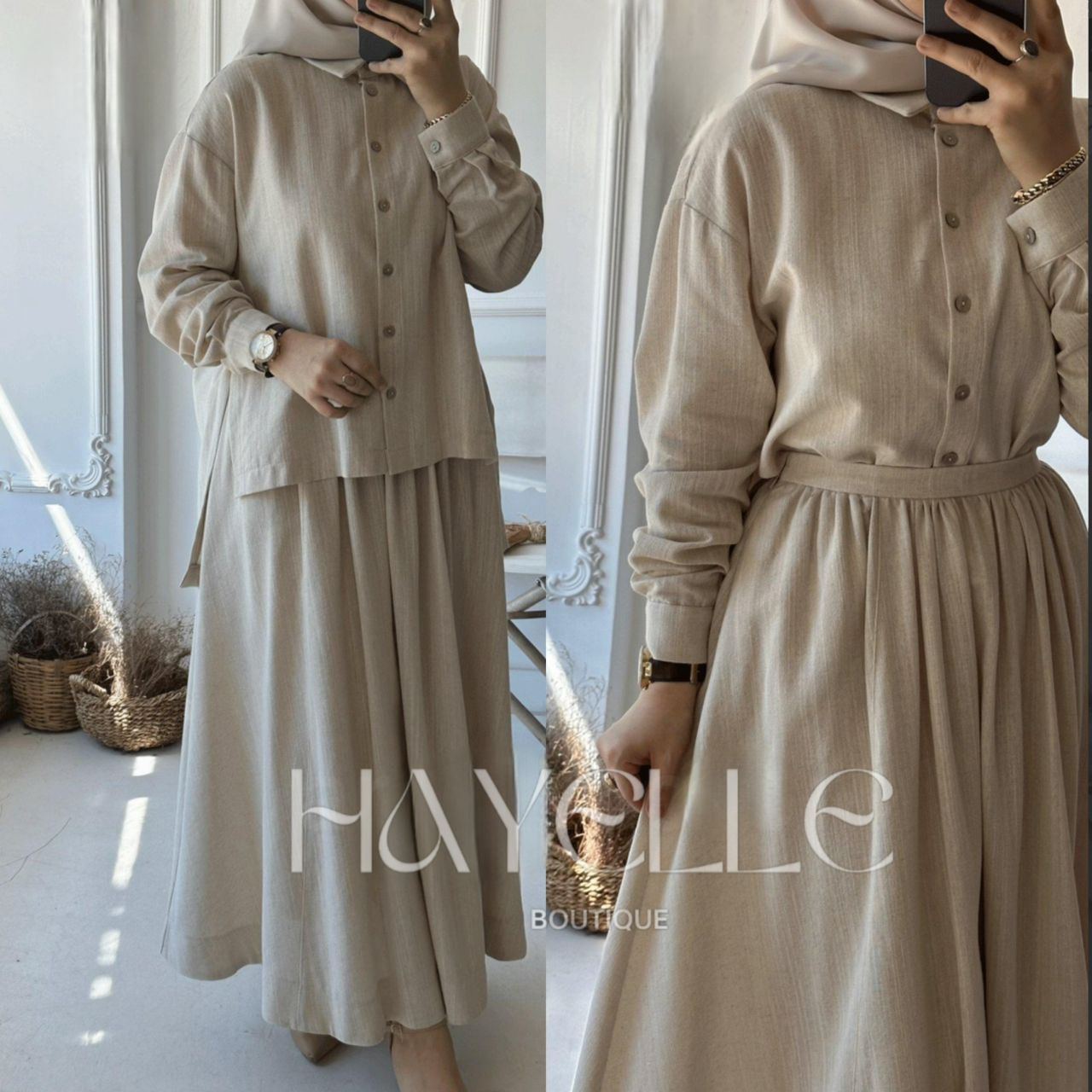 ENSEMBLE JUPE EN LEIN