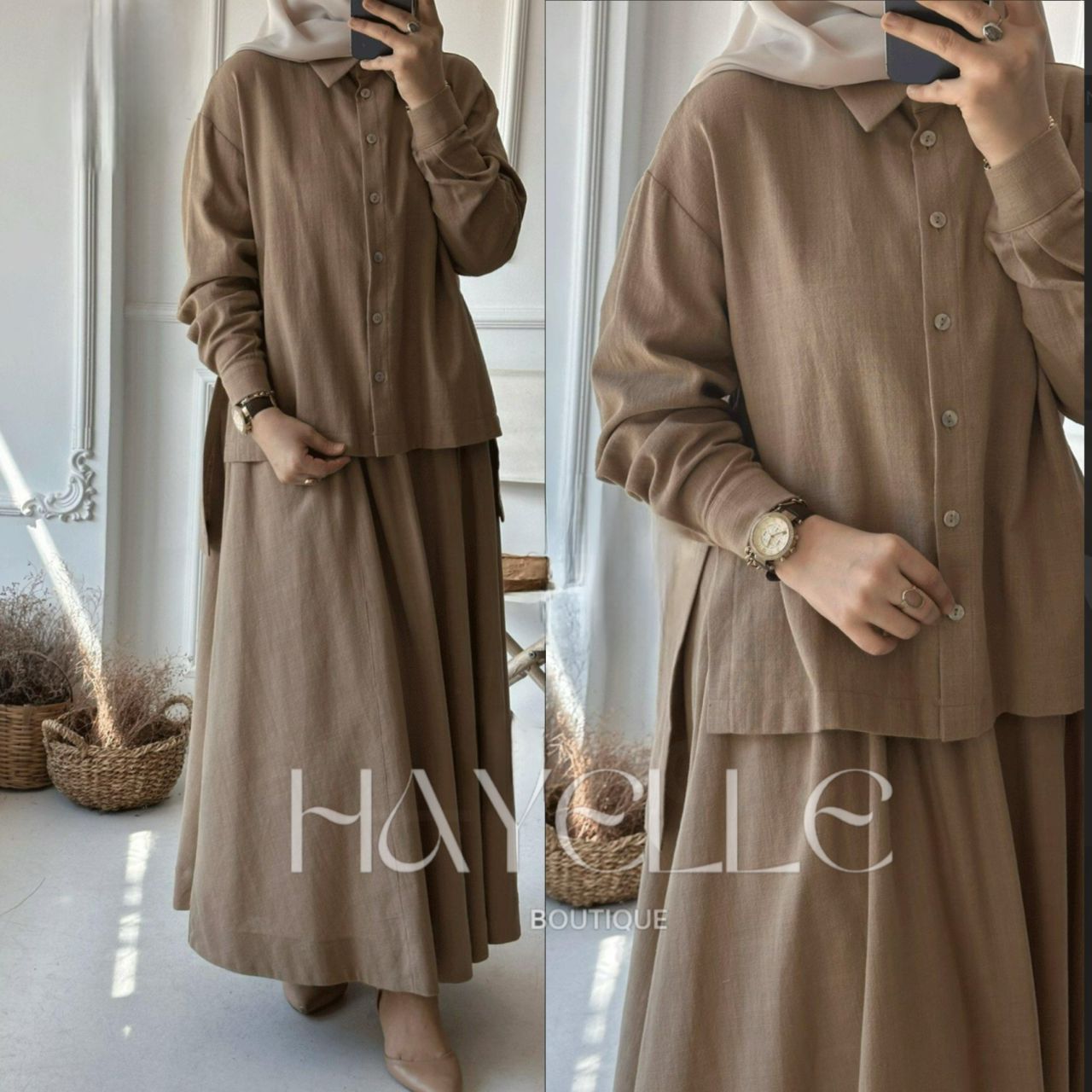 ENSEMBLE JUPE EN LEIN