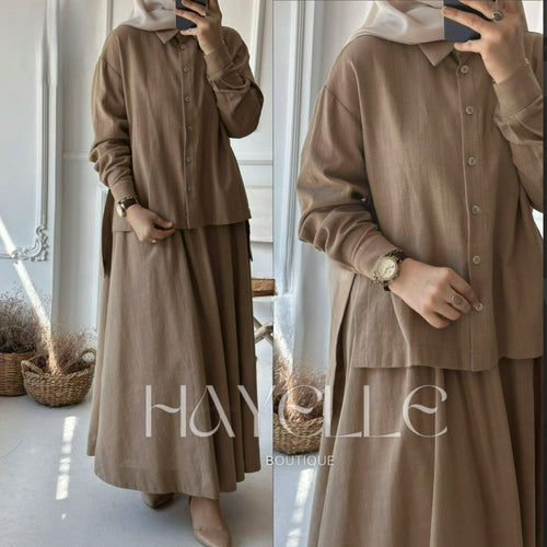 ENSEMBLE JUPE EN LEIN