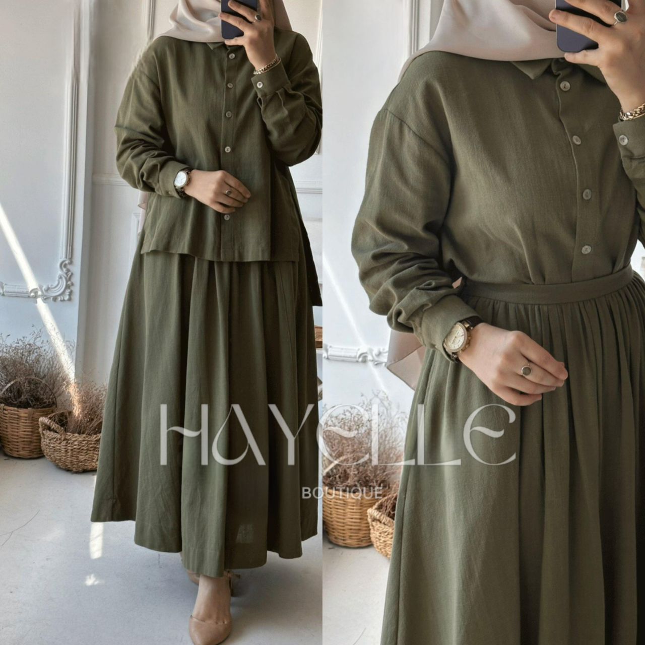 ENSEMBLE JUPE EN LEIN