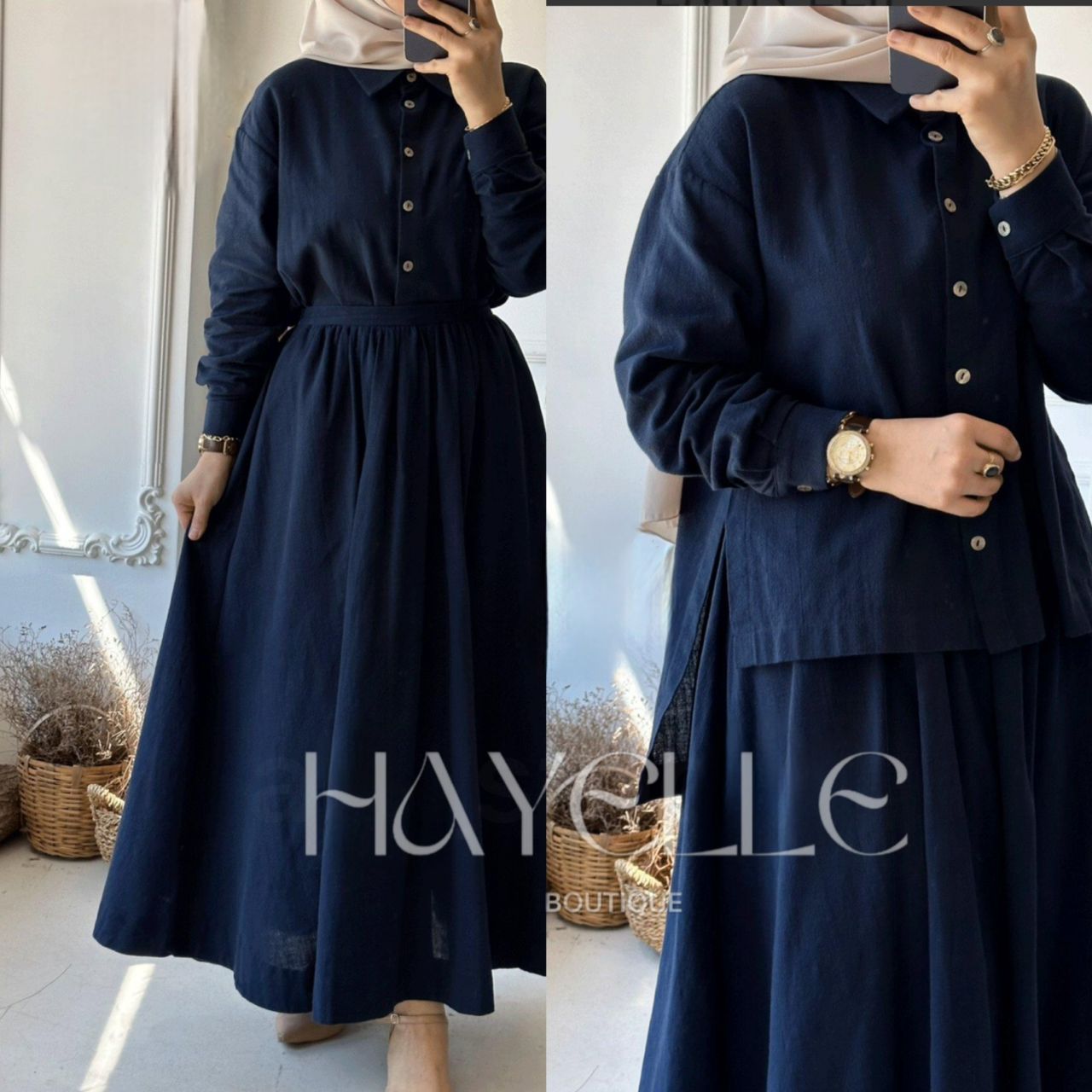 ENSEMBLE JUPE EN LEIN